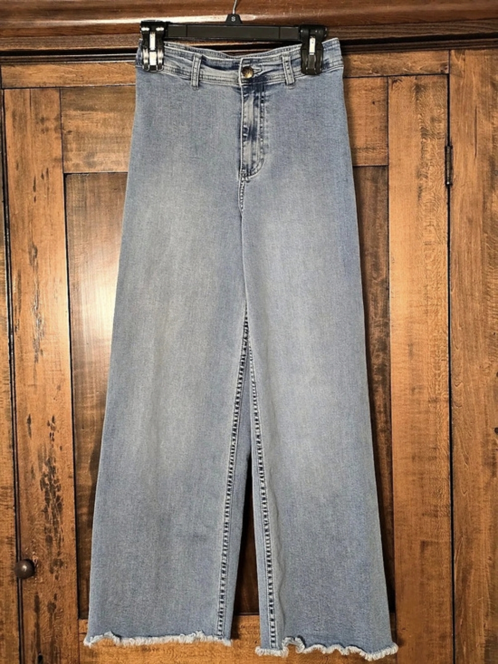 O Billabong Free Fall Wide Leg Jeans Blue Waist 26